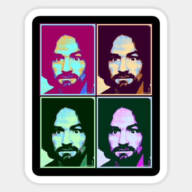 Charles Manson - Classic Design Sticker by RainingSpiders